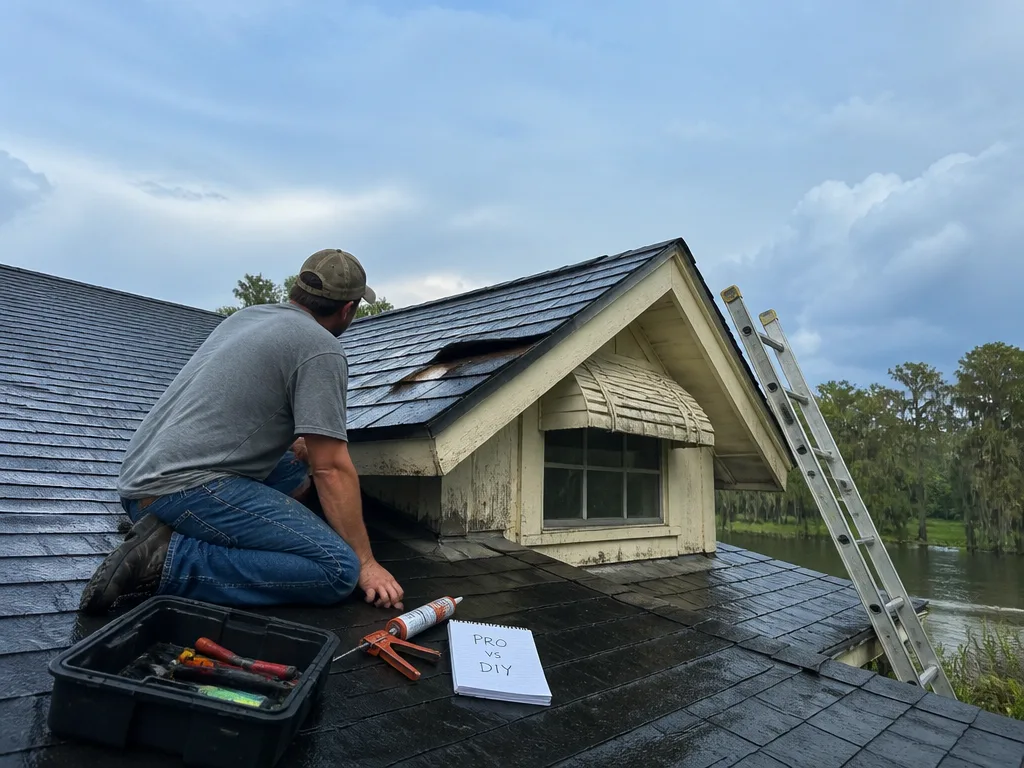 DIY vs when to call a pro for a typical roofing situation