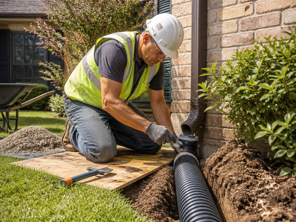 French Drain Tie-In